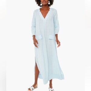 Tuckernuck Light Blue Long V-Neck Maxi Dress Cover Up Coverup